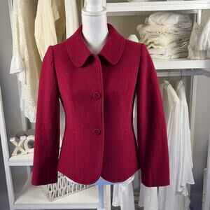 Pendletons sz. small red blazer, jacket, professional, cacreer, office, 1884